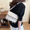 Bolsos para Mujer 2025 Verano Nuevo Estilo Bolso de Paja Elegante Cadena Hombro Bandolera Personalizado Vacaciones en la Playa Bolso Cuadrado Pequeño