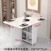 Mesa de jantar redonda dobrável simples para apartamento pequeno, doméstica, móvel com rodas, retangular, minimalista, multifuncional