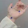 Atmósfera de Verano ~ Tobillera de Gota de Agua Azul y Verde Fresco Coreana Versátil Personalizada Accesorios de Tobillera para Falda de Bosque