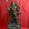 Estatua de Guan Gong de Wu Caishen de latón al por mayor de fábrica, adornos para dioses, estatua de bronce de Buda Guan Gong de Kowloon, artesanías