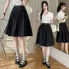Nuevo Diseño Primavera y Verano 2026 con Cinturón, Falda Midi Blanca Plisada Estilo Coreano para Mujer con Cintura Elástica