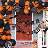 Amazon Cross Border Negro Naranja Látex Halloween Cadena de Globos Irregulares Decoración Combinación Paquete Temático Festival Fantasma