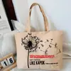 Bolso de Hombro Nuevo Estampado, Bolso de Lona para Mujer de Mano, Bolso Tote Estilo Coreano de Gran Capacidad, Bolso Artístico para Estudiante