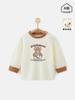 Camisetas de Primavera e Outono para Meninos e Meninas 2025 Novo Estilo Camisetas de Manga Longa para Meninos e Meninas Tops para Bebês Algodão Puro Classe A Desenho Animado Fofo