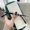 Gafas Ultraligeras de Carey con Montura Dorada Ovalada para Mujer con Miopía Se Pueden Equipar con Monturas Especiales para Caras Pequeñas con Alturas Elevadas y Caras Lisas