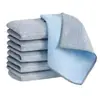 Pano de Prato de Fibra de Prata para Cozinha, Fácil de Absorver Óleo, Pano de Limpeza Absorvente de Fibra de Carvão de Bambu, Esfregão de Panela Dupla Face de Fibra de Prata e Casca de Coco, Resistente ao Desgaste