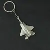 Atacado transfronteiriço mais vendido personalizado criativo modelo de caça de metal pingente de bolsa para carro chaveiro de avião anti-perda