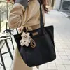 Bolso Tote Casual y Versátil para Mujer, Gran Capacidad, Ligero, Impermeable, Bolso de Mano de Color Sólido para el Trabajo, Bolso de Hombro para Estudiante Universitario