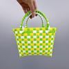Cesta de Presente Acompanhante de Sacola Plástica Trançada Bolsa de Mão Feminina Cesta de Legumes Bolsa de Praia Cesta Infantil