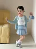 Cárdigan Hueco de Seda de Hielo para Niñas Estilo Delgado 2026 Verano Nuevo Elegante Ropa Transpirable con Protección Solar para Niños Bebé Camisa de Aire Acondicionado