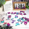 Dumo Diy127G26 Molde de Resina de Letra Molde de Silicone com Padrão de Letra Molde para Assar