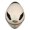 Casco de Motocicleta Blanco Brillante Casco Integral Lente Única