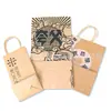 Bolsa de Papel Marrón para Empacar Bolso Se Puede Personalizar Empaque para Té de Leche Bolsa para Empaque para Llevar Logo Original Impreso Bolsa para Ropa Regalo