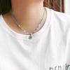 Collar de Cuentas de Arroz Dopamina Europeo y Americano para Mujer, Versátil y que No se Desvanece, Cadena Fina de Cuentas de Arroz para Clavícula Joyería al por Mayor