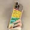 Ilustração de Gato Adequada para Apple 16Promax Estiloso 15 Novo Estilo 14 Capa de Celular Iphone13 Espelho Criativo 12