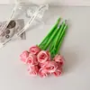 Regalo Día del Maestro Linda Rosa Suave de Silicona Estilo Bolígrafo de Gel Flor Divertida para Niña Bolígrafo para Diario Bolígrafo de Regalo