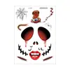 Pegatinas de Tatuaje Impermeables de Halloween, Pegatinas de Rostro de Muerte para Mascarada, Pegatinas de Tatuaje al por Mayor para Suministro Transfronterizo