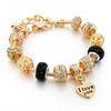 Pulsera de oro KC con colgante de corazón de melocotón y cuentas de aleación de bricolaje Panjia de eBay, una generación de Amazon transfronterizo
