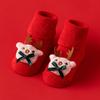 Calcetines Rojos Gruesos Cálidos para Bebés Recién Nacidos Niños y Niñas Bebés Niños Algodón Peinado Otoño e Invierno con Forro Polar