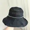 Sombrero de Pescador Coreano Chic con Decoración de Perlas para Mujer, Sombrero de Sol de Malla de Ala Ancha para Primavera y Verano, Protección Solar, Viaje, Sombrero Cubo de Playa, Moderno
