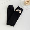Calcetines hasta la rodilla para niña Primavera y Otoño Medias versátiles Lazo de piel Cómodos calcetines hasta el muslo para niños medianos y grandes