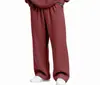 Calça Longa Esportiva Casual Simples de Cintura Ajustável com Cordão, Cor Sólida, Corte Reto Solto, Novo Estilo Europeu e Americano, Grelhado, Unissex
