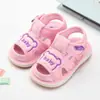 Sandalias de Tela para Bebés Niños en Verano, Edades 0-1-2-3, Zapatos Chirriantes Antideslizantes de Suela Suave para Niñas, Zapatos para Niños Pequeños, Zapatos para Bebés