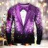 Camiseta de manga larga para hombre, nueva, europea y americana, personalizada con estampado, estilo callejero moderno, camisa básica deportiva casual