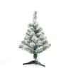 Árvore de Natal Artificial Flocada de PVC de Chão 1,41m Retardante de Chamas Base de Ferro Suporta Dropshipping para Decoração de Feriado