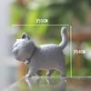 Cabeça de torção em PVC controle de miado de gatinho joia de mão flor gato gato gato modelo animal pequeno joia de bolo