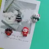Accesorios de resina de Navidad de dibujos animados DIY parche para funda de teléfono de pegamento de crema Accesorios para el cabello de muñeco de nieve y alce de Navidad