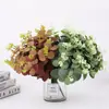 Flor Simulada Hoja de Dinero Única Hoja de Eucalipto Arreglo Floral de Boda con Flores Artificiales Decorativas y Hojas de Plantas Verdes Plantas Simuladas