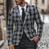 2025 primavera nova moda masculina europeia e americana casual xadrez terno de um botão atacado de fábrica