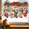 Meias de Natal fofas e adoráveis com desenhos de gatinhos pequenos, com adesivo estático que não requer cola e não danifica o vidro, perfeitas para decorar janelas da sala de estar e criar uma atmosfera festiva.