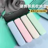 Caja Portátil para Vajilla Tenedor Cuchara Palillos Caja de Almacenamiento de Tres Piezas Popote Estudiante Caja Plegable de Plástico Logo Imprimible