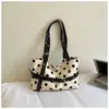 Bolso tote de lunares y bloques de color de alta calidad para mujer, para el trabajo y los desplazamientos, bolso de mano casual elegante, venta al por mayor para exportación