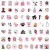 56 Novos Adesivos Divertidos Rosa Desenho Animado Graffiti Suitcase Copo d'Água Scooter Adesivos Atacado