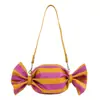 Bolsa de Caramelo con Lazo Europeo y Americano Transfronteriza de Alto Nivel Cuadros Personalizada Creativa de un Solo Hombro Cruzada para Mujer al por Mayor