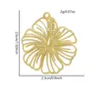 Aço Inoxidável 304 Pingente de Flor Transfronteiriço Acessórios Nicho Moda DIY Colar Pulseira Joias Pingente de Floco Vazado