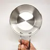 Cuenco de Acero Inoxidable para Vino de Arroz, Cuenco Coreano de Vino de Arroz con Asa, Cuenco Pequeño para Condimentos, Platillo para Salsa, Cuenco para Salsa, Color Titanio Cepillado
