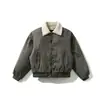 Yidao Roupas Vintage 2026 Inverno Novo Japonês Retrô Lã de Cordeiro Gola Revers Revestimento Espesso Quente Curto de Algodão Casaco Masculino