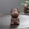 Zisha Zodiac Zodiac Creative Cute Cute Cow Cerâmica Mini Ornamentos Pode Levantar Chá Pet Tea Play Decoração de mesa de chá