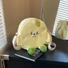Bolsa de Lona Fofa Estilo Japonês com Estampa de Frutas no Atacado, Bolsa Transversal Vermelha Ultraleve, Bolsa Infantil, Bolsa de Ombro para Boneca