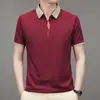 Camisa polo estampada para hombre, casual de negocios, sin planchado, manga corta, parte superior para hombre joven y de mediana edad, buena calidad, exportación transfronteriza