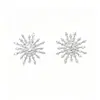 Pendientes de Nuevo Estilo 2025 con Diamantes para Mujer, Pendientes de Plata de Ley S925 con Aguja de Plata de Moda, Pendientes de Copo de Nieve de Lujo Ligero y Gama Alta