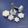 Perilla hexagonal de plástico con mango de flor de ciruelo, color blanco, 25 mm, 6 m, 4 m, 5 mm, ideal para protección del medio ambiente.