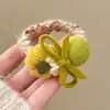 Laços de Abóbora Fofos de Tricô Elásticos para Cabelo Scrunchies para Cabelo de Meninas Prendedores Doces para Rabo de Cavalo
