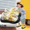 Nuevos Zapatos de Lona con Estrellas para Niños Otoño 2026, Velcro Horma Ancha Suela Suave Antideslizante, Lunares Retro para Niños y Niñas