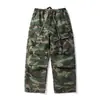 Pantalones Cargo Camuflaje Pesados Americanos Otoño 2025 para Hombre Retro Japonés Sueltos de Pierna Ancha Rectos Casuales Largos Modernos
