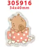 Accesorios Acrílicos de Dibujos Animados con Purpurina Accesorios de Joyería DIY de Resina Parche Pasador de Pelo Pasador de Pelo Gt-Rb-305827